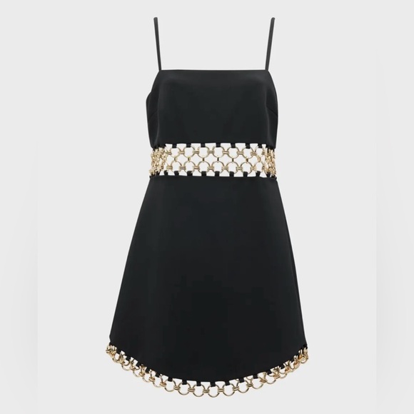 Alexis New Gaudy Golden Ring Cut Out Crepe Mini Dress Size L - Picture 5 of 16